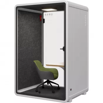 SOUNDBOX INC Soundbox Office Pod SR-M (F4) 1 Person White - Akustinė telefono būdelė su LED apšvietimu ir ventiliacija