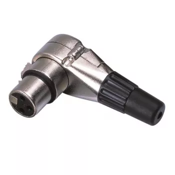 Soundsation GO-LINK SXLR034F-B 3 kontaktų XLR lizdo kabelio jungtis, litavimo gnybtais, juoda, 25 vnt. pakuotė