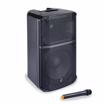 Soundsation Provibe 10AIR Active 10 colio 2 krypčių PA garsiakalbis su Bluetooth ir USB MP3 grotuvu, 300W RMS, juodos spalvos