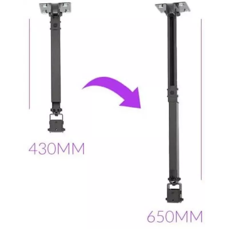Spacetronik SPA-P01B Universal Projector Mount 2-in-1 Ceiling/Wall, 15 kg, Steel, Black