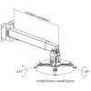 Spacetronik SPA-P01B Universal Projector Mount 2-in-1 Ceiling/Wall, 15 kg, Steel, Black