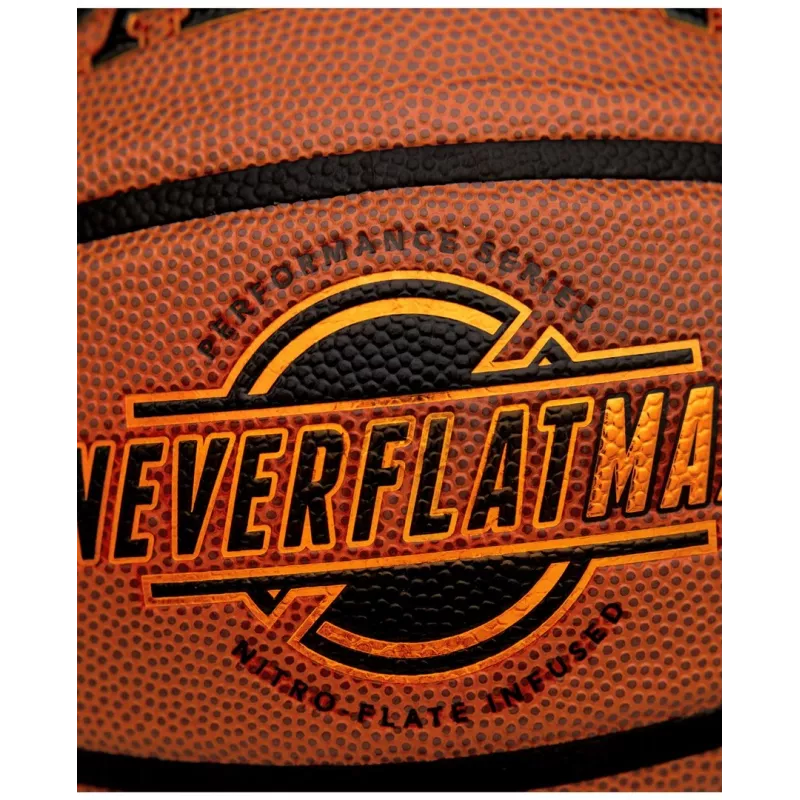 Spalding Neverflat Max krepšinio kamuolys patalpoms ir laukui, ruda, 7 dydis