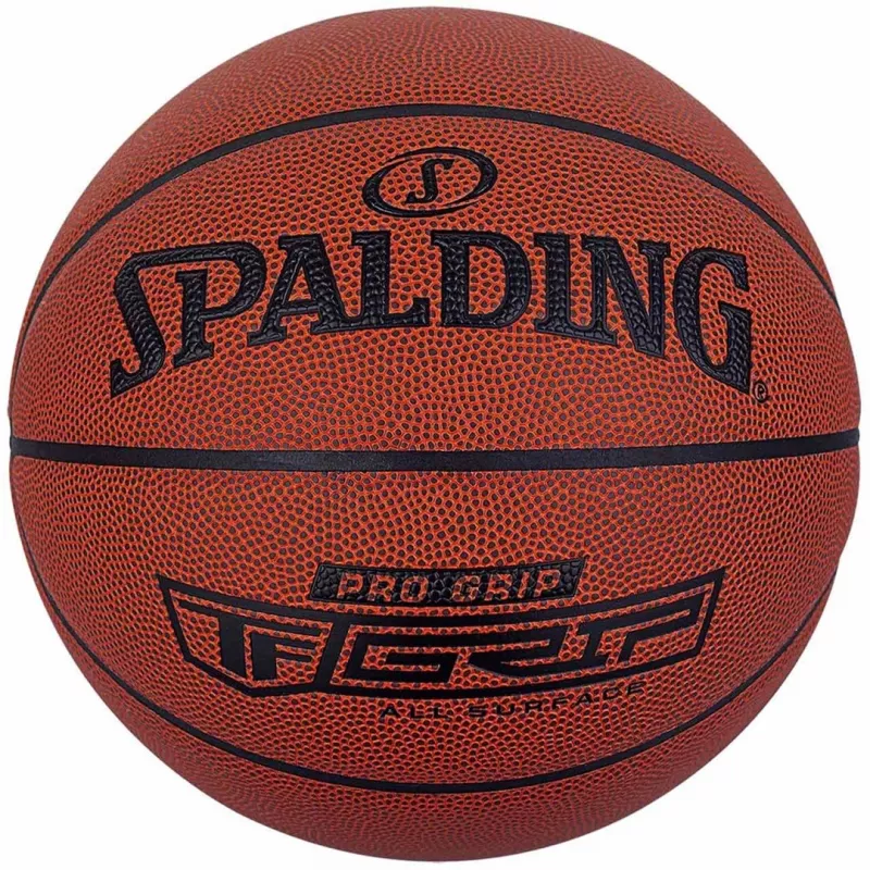 Spalding Pro Grip Basketball Size 7 – Indoor/Outdoor Composite Leather, Deep Channel, 8-Panel