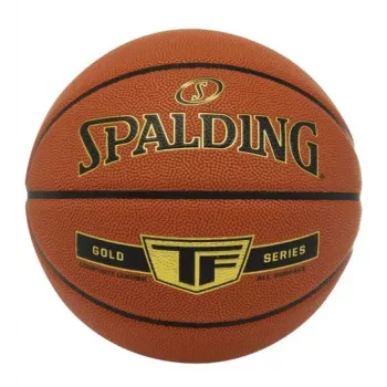 Spalding TF Gold krepšinio kamuolys vidaus ir lauko žaidimams - oficialus 7 dydis, kompozitinė oda, patobulintas sukibimas, gilaus kanalo dizainas, oranžinė