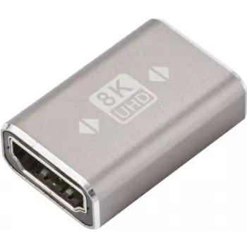SpeaKa Professional SP-11301992 HDMI adapteris moteriškas-moteriškas 8K 60Hz 4K 120Hz aliuminis pilkas