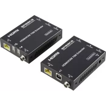 SpeaKa Professional SP-11562928 HDMI prailgintuvų rinkinys, valdomas kompiuteriu, 4K@60Hz, 70m CAT6, juodas