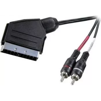 SpeaKa Professional SP-7870676 garso kabelis 2 m SCART į 2 x RCA juodas