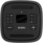 Garsiakalbis Party Box SVEN PS-1250, juodas (300W, TWS, IPx4, Bluetooth, FM, USB, microSD, LED ekranas, 13500mAh)