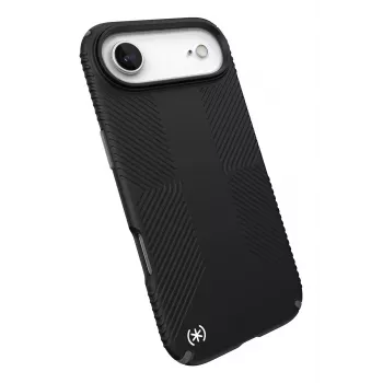 Speck Presidio2 Grip Case, skirtas iPhone 17 Air - juoda / skalūno pilka / balta
