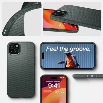 Spigen Liquid Air Dėklas, skirtas iPhone 15 - Abyss Green