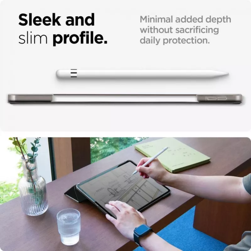 Spigen Smart Fold Case, skirta iPad Air 13 inch 2024 - juoda