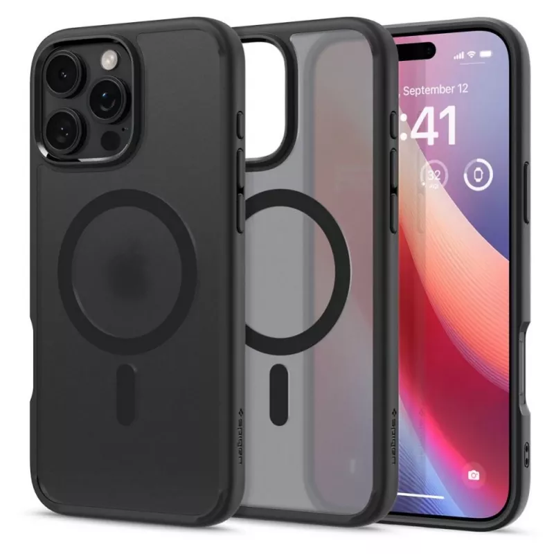 Spigen Ultra Hybrid Mag Case su MagSafe, skirtas iPhone 16 Pro - Juoda