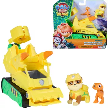 SPINMASTER Paw Patrol: The Dino Movie - Rubble's Dino Rescue Bulldozer