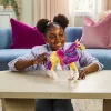 SPINMASTER Unicorn Academy - Einhorn Leaf (28 cm, su tikrais karčiais ir uodega, nuimama kamanėle, balneliu ir šepetėliu)