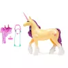 SPINMASTER Unicorn Academy - Einhorn Leaf (28 cm, su tikrais karčiais ir uodega, nuimama kamanėle, balneliu ir šepetėliu)
