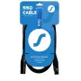 SSQ Cable XX1 - XLR-XLR mikrofono kabelis, 1 metras, juodas