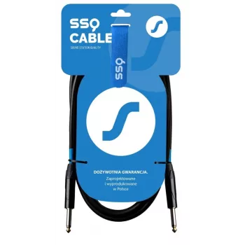 SSQ JMPJMP7 - 6,35 mm TS mono kištukinis instrumentinis kabelis - 7 m, juodas