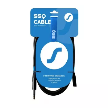 SSQ JSG3 - 3,5 mm į 6,3 mm stereo jack garso kabelis, 3 m, juodas