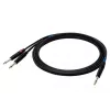 SSQ JSJM2 SS-1453 Laidas Jack Stereo - 2x Jack Mono 2 m Juoda