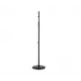 SSQ MS2 Tiesus mikrofoninis stovas - juodas, 900-1600 mm, apvalus ketaus pagrindas