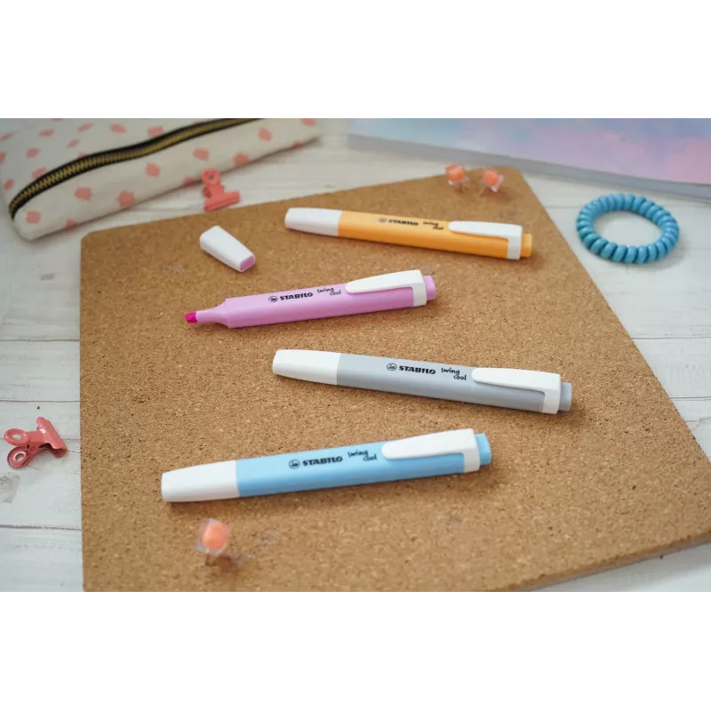 STABILO swing cool Pastel Highlighter - Cloudy Blue - Chisel Tip - 1 mm iki 4 mm - 1 vnt.