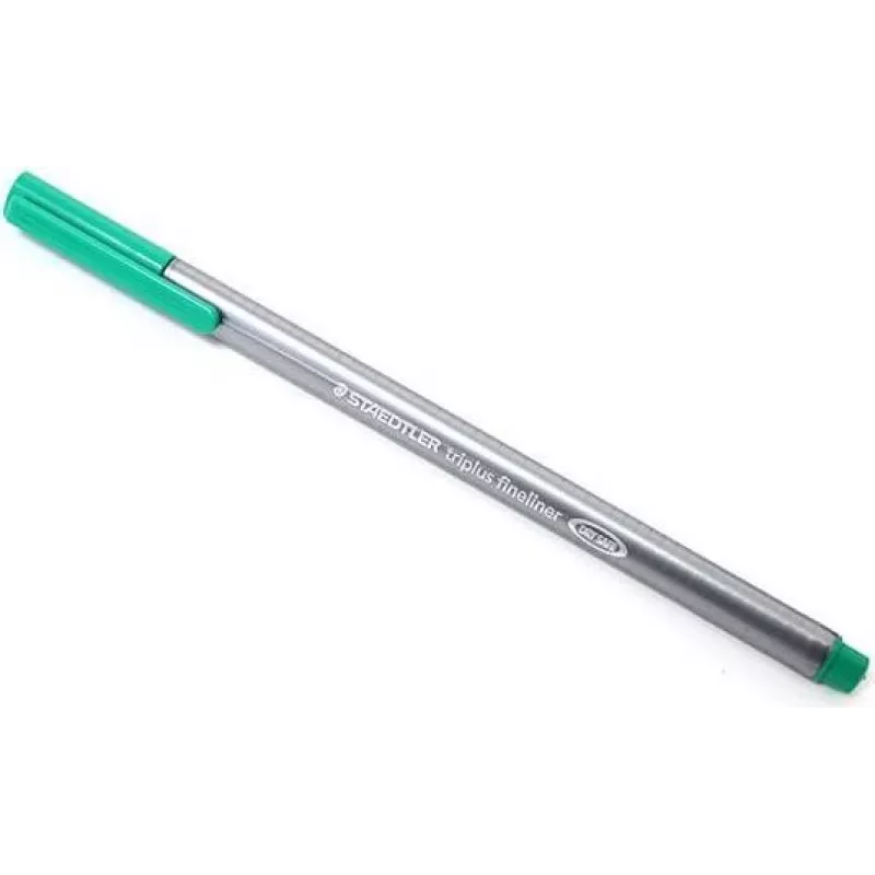 STAEDTLER triplus Fineliner 334-5 žalias 0,3 mm trikampio formos korpusas DRY SAFE išplaunamas