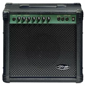 Stagg S20GA 20 vatų 2 kanalų gitaros kombinuotasis stiprintuvas su 8 colių garsiakalbiu ir reverb