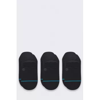 Stance Icon No Show 3 porų sportinių kojinių rinkinys juodos 3 poros