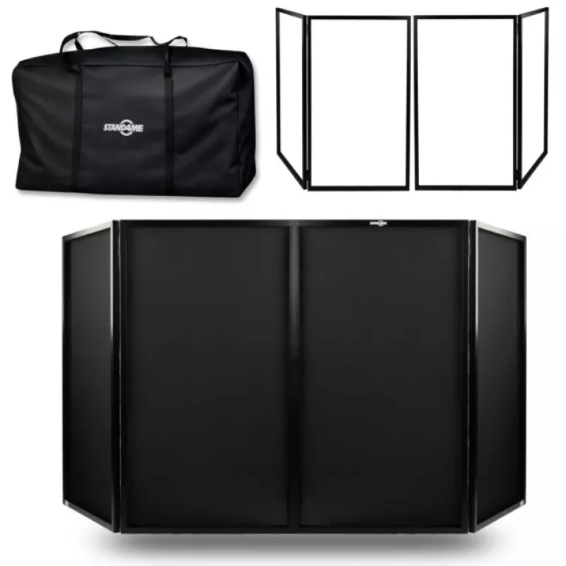 STAND4ME DJ PARAWAN COMPACT BK SET 4-panelių DJ fasadas juodas