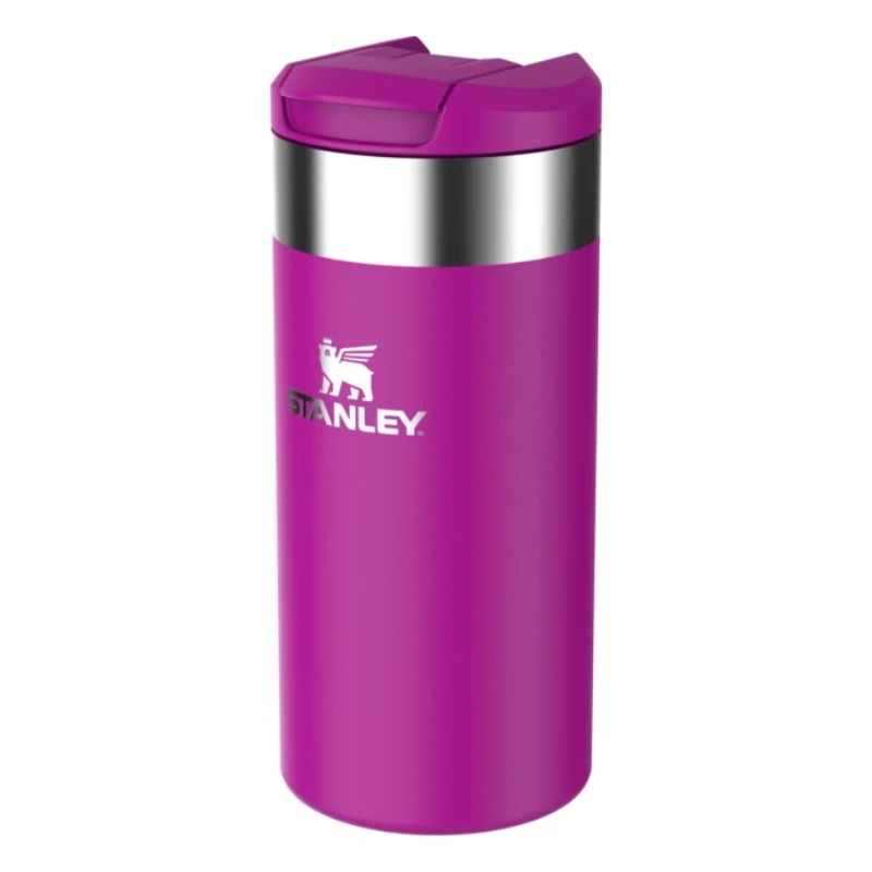 STANLEY 1913 AeroLight Transit Mug 0,35L violetinė - Thermos dvigubų sienelių vakuuminė izoliuota kelioninė puodelis, nesandarus DrinkLock dangtelis, 6h karštas / 12h šaltas, itin lengvas nerūdijantis plienas