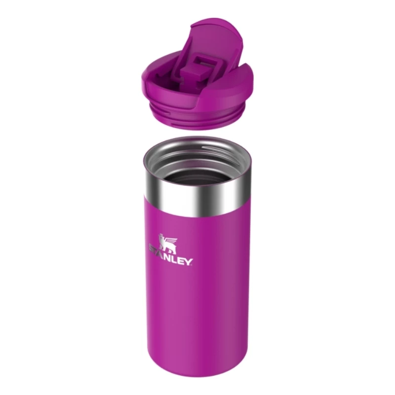 STANLEY 1913 AeroLight Transit Mug 0,35L violetinė - Thermos dvigubų sienelių vakuuminė izoliuota kelioninė puodelis, nesandarus DrinkLock dangtelis, 6h karštas / 12h šaltas, itin lengvas nerūdijantis plienas