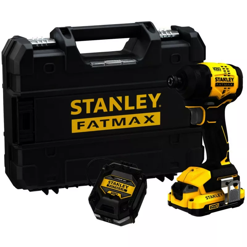 STANLEY belaidis smūginis veržliaraktis SFMCF811D1T-QW, 18V, 2.0Ah Li-Ion, juoda/geltona, Pro-Stack dėklas