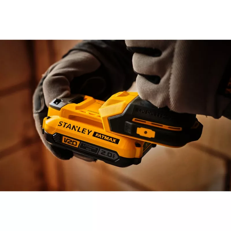 STANLEY belaidis smūginis veržliaraktis SFMCF811D1T-QW, 18V, 2.0Ah Li-Ion, juoda/geltona, Pro-Stack dėklas