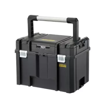 Stanley FATMAX PRO-STACK Įrankių kietas dėklas, 22L, IP54, Juoda su geltonais akcentais