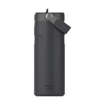 STANLEY IceFlow Bottle Flip Straw 2.0 0,47L juodas termosas su šiaudeliu