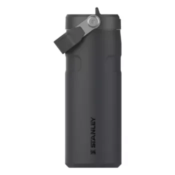 STANLEY IceFlow Bottle Flip Straw 2.0 0,47L juodas termosas su šiaudeliu