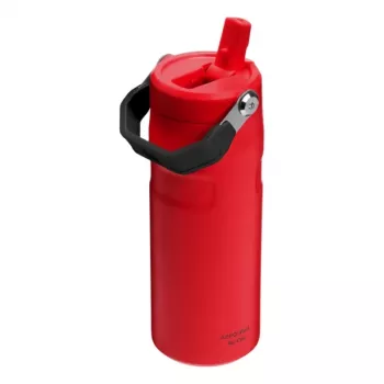 STANLEY IceFlow Bottle Flip Straw 2.0 0,47L tamsiai raudonas termosas su šiaudeliu
