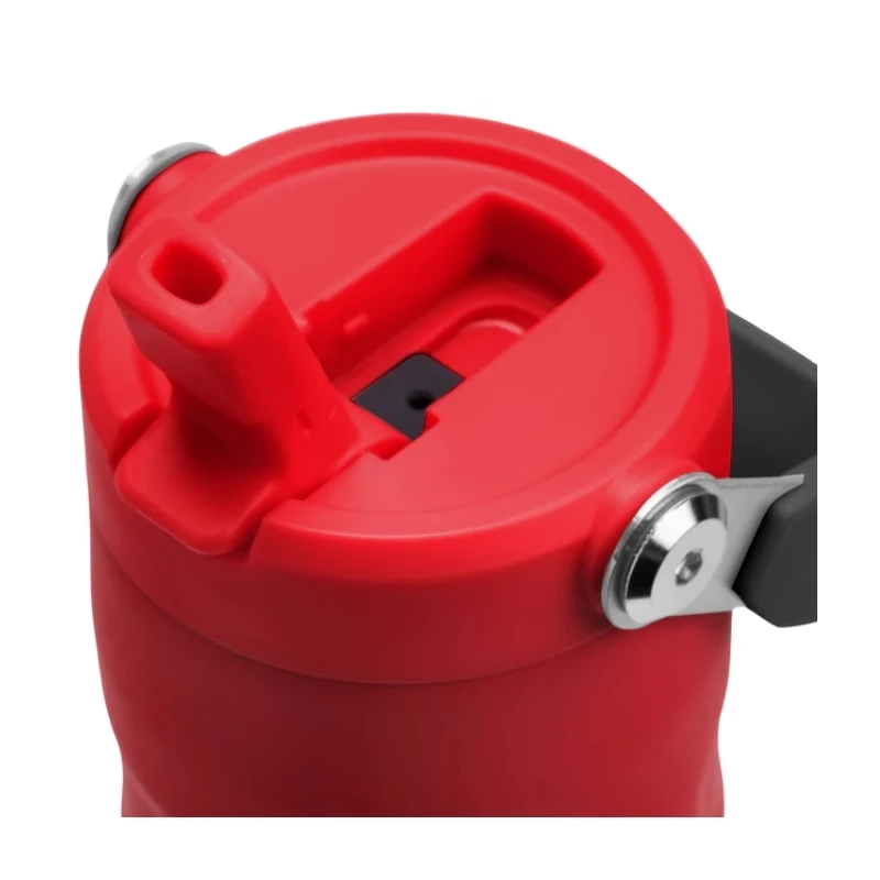 STANLEY IceFlow Bottle Flip Straw 2.0 0,47L tamsiai raudonas termosas su šiaudeliu