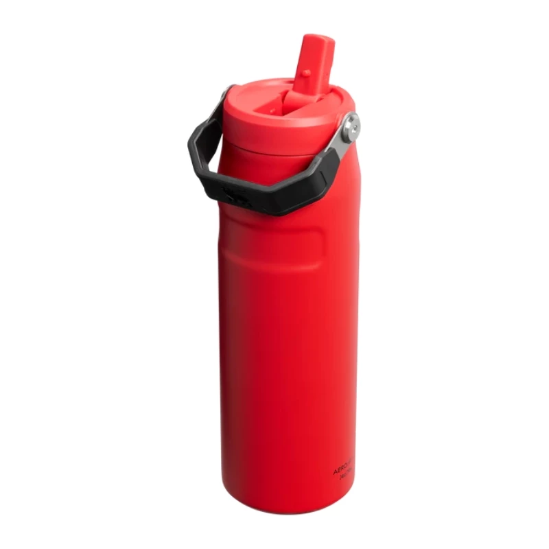 STANLEY IceFlow Bottle Flip Straw 2.0 0,71 l tamsiai raudonas termosas su šiaudeliu