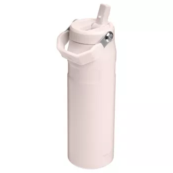 STANLEY IceFlow Bottle Flip Straw 2.0 0,71 l šviesiai rožinė (Guava) – 24oz daugkartinio naudojimo nerūdijančio plieno vandens butelis su atlenkiamu šiaudeliu, dvigubos sienelės vakuuminė izoliacija, nepralaidus, be BPA, galima plauti indaplovėje