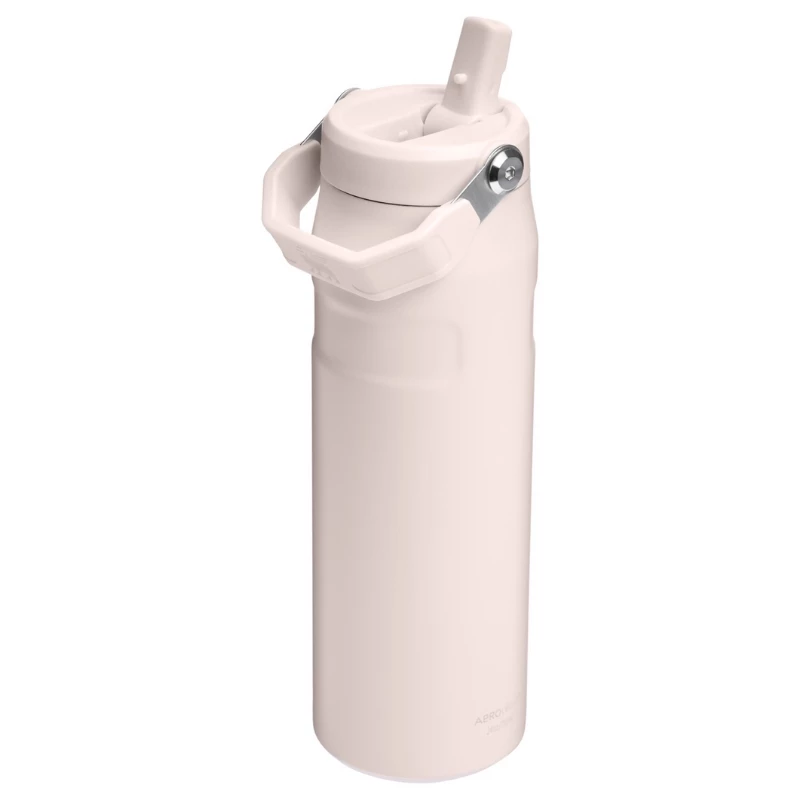 STANLEY IceFlow Bottle Flip Straw 2.0 0,71 l šviesiai rožinė (Guava) – 24oz daugkartinio naudojimo nerūdijančio plieno vandens butelis su atlenkiamu šiaudeliu, dvigubos sienelės vakuuminė izoliacija, nepralaidus, be BPA, galima plauti indaplovėje