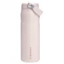 STANLEY IceFlow Bottle Flip Straw 2.0 0,71 l šviesiai rožinė (Guava) – 24oz daugkartinio naudojimo nerūdijančio plieno vandens butelis su atlenkiamu šiaudeliu, dvigubos sienelės vakuuminė izoliacija, nepralaidus, be BPA, galima plauti indaplovėje