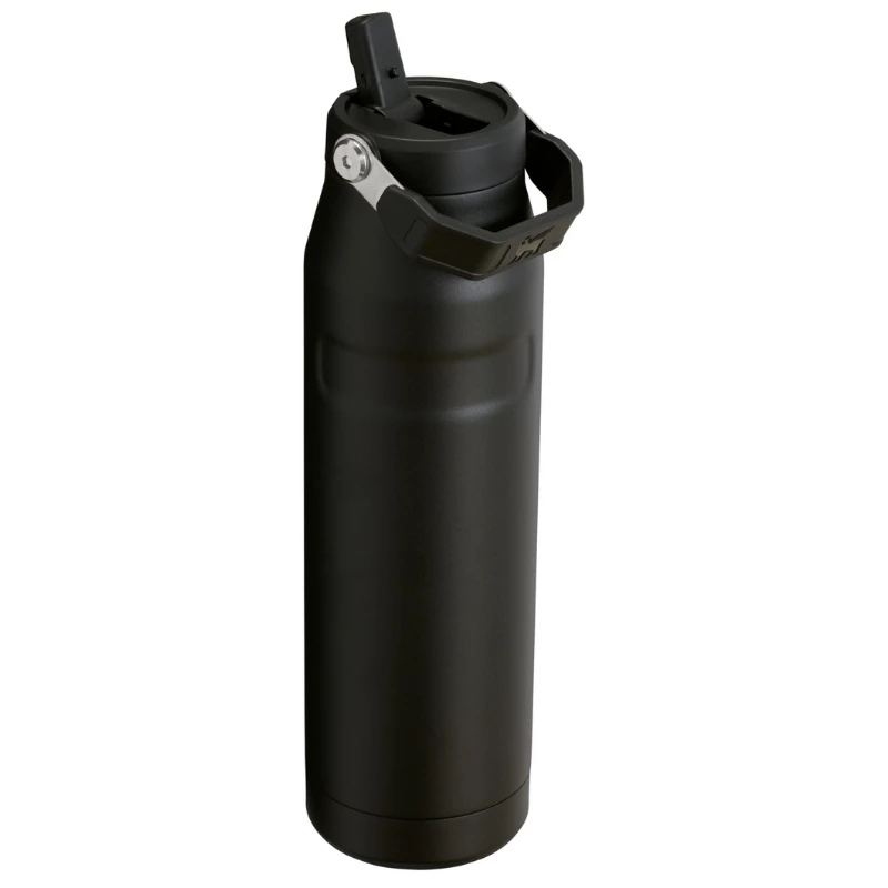 STANLEY IceFlow Bottle Flip Straw 2.0 1,06L juodas termosas su šiaudeliu