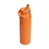 STANLEY IceFlow Bottle Flip Straw 2.0 1,06 l oranžinė - Nesandari? Ne, sandari flip straw dangtelis, dvigubos sienelės vakuuminė izoliacija, nerūdijančio plieno termosas