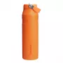 STANLEY IceFlow Bottle Flip Straw 2.0 1,06 l oranžinė - Nesandari? Ne, sandari flip straw dangtelis, dvigubos sienelės vakuuminė izoliacija, nerūdijančio plieno termosas