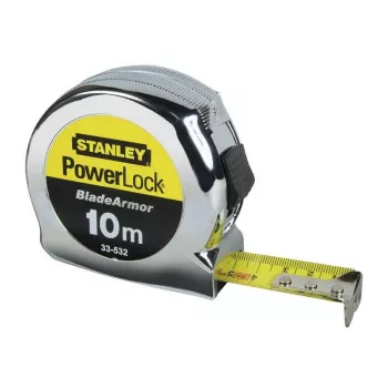 STANLEY Micro Powerlock 10m kabelių būgnas – 4 Schuko lizdai, IP44, šiluminė apsauga, 3G1.5mm² H05VV-F, 3500W išvyniotas