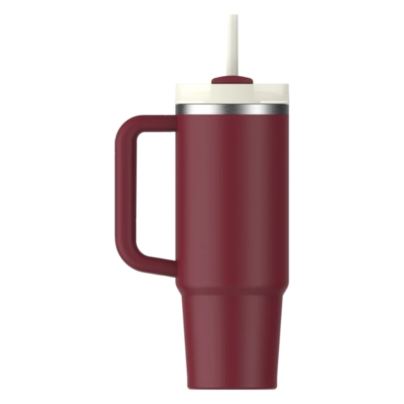 STANLEY Quencher H2.0 FlowState termosas 0,89 l tamsiai raudonas su šiaudeliu