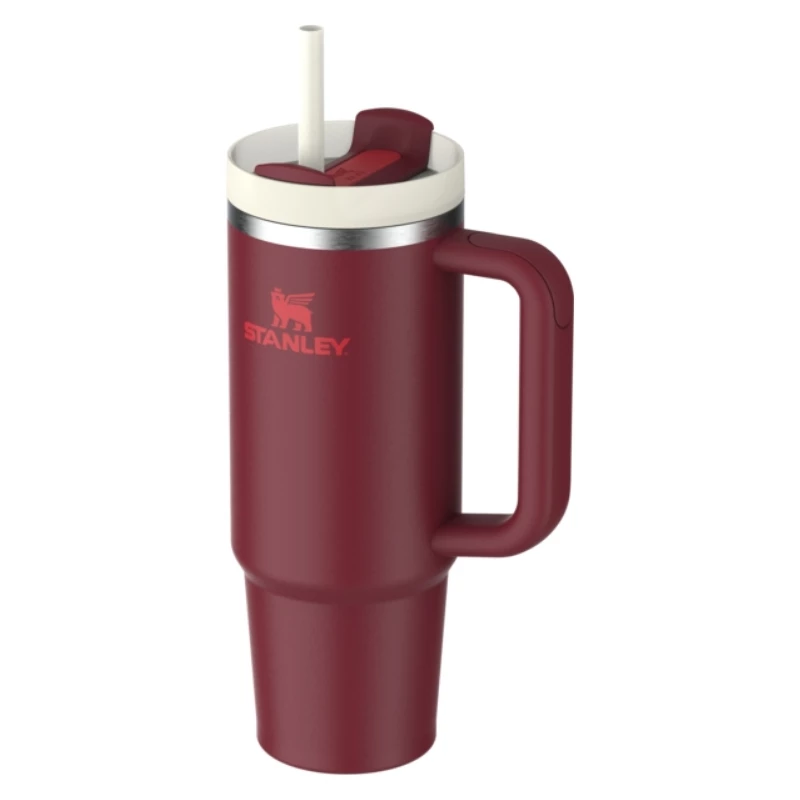 STANLEY Quencher H2.0 FlowState termosas 0,89 l tamsiai raudonas su šiaudeliu