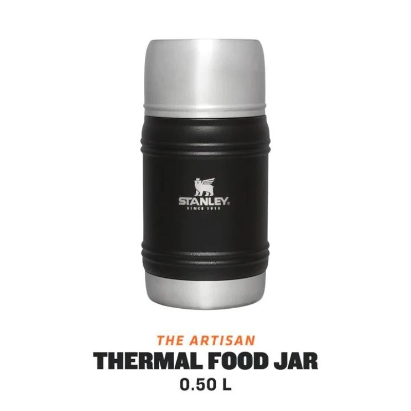 STANLEY The Artisan termosas maistui 0,5L juodas - vakuuminė izoliacija, nerūdijantis plienas, nepralaidus, 6h karštas / 12h šaltas