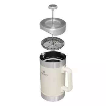 STANLEY The Stay-Hot French Press 1,4L kavos termosas, blizgus kreminis